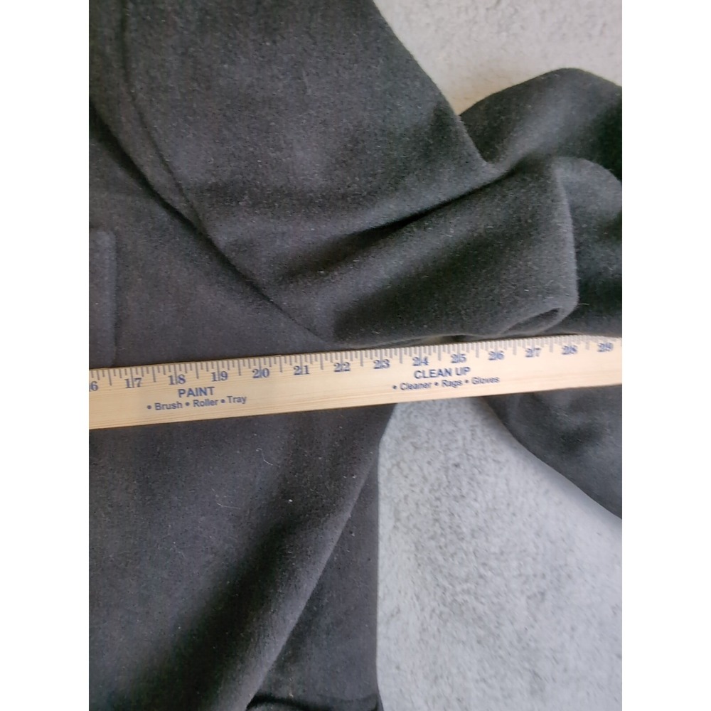 ASOS Designs Overcoat Women's  16 Long Coat Lined Double Breasted Black 4 Button - Picture 4 of 8
